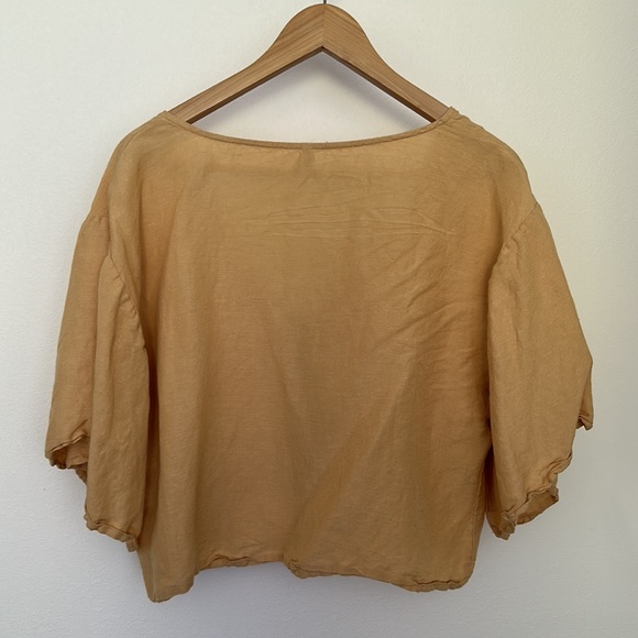 Tan Amuse Society linen crop - Picture 3 of 5